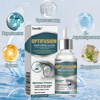 Капки за очи Optifusion Nano Serum – Нанотехнологията възстановява ясното зрение, без очила, без хирургическа намеса📦